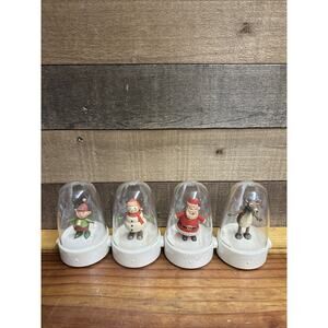 Hallmark Happy Tapper Musical Dancing Elf Reindeer Snowman Santa Set Of 4